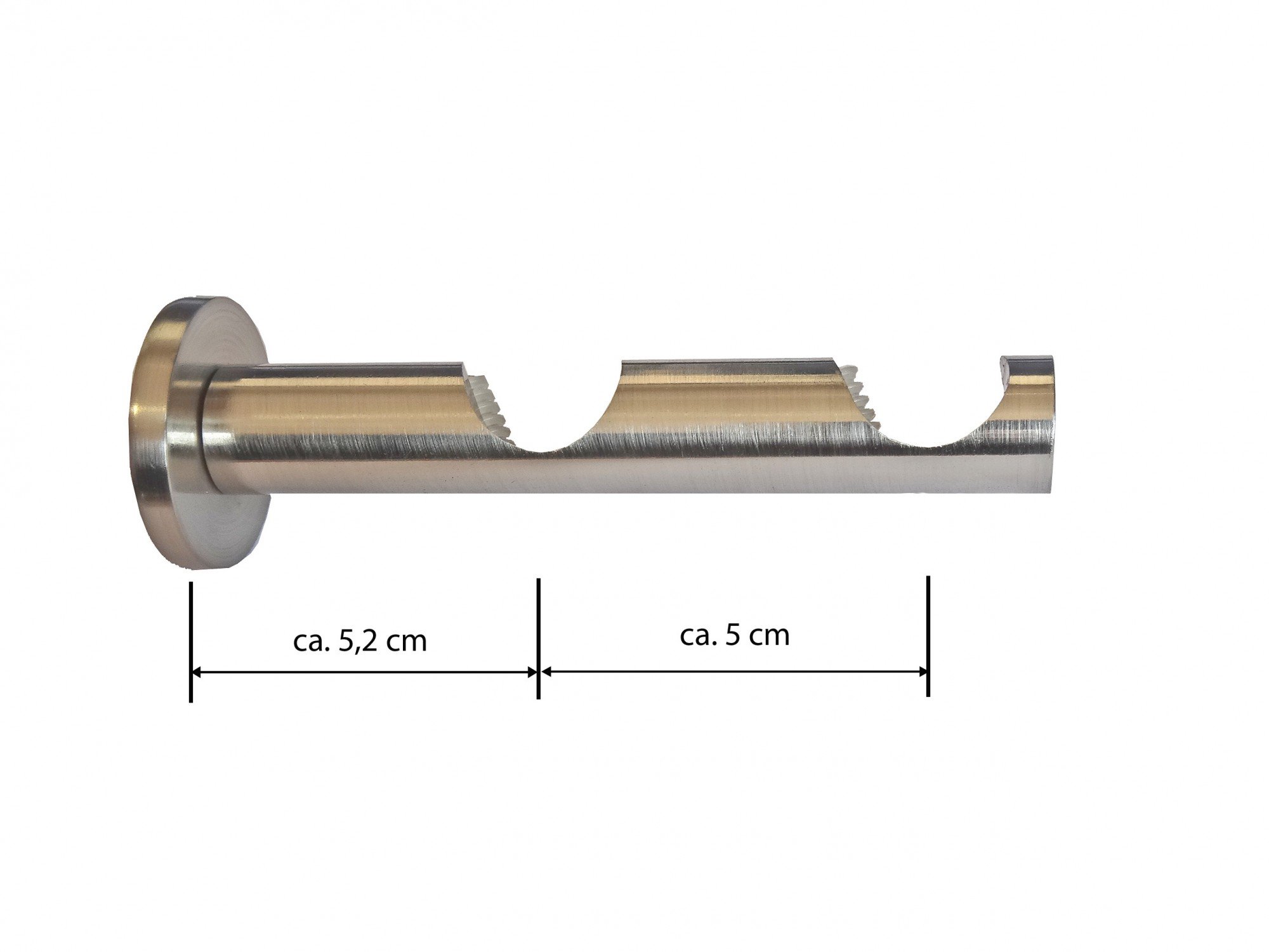 BASIT® Träger 20mm Gardinenstangen Edelstahl look Trägerverläng. H31 H41 D31 D41, Modell:D31 Deckenträger 1-läufig