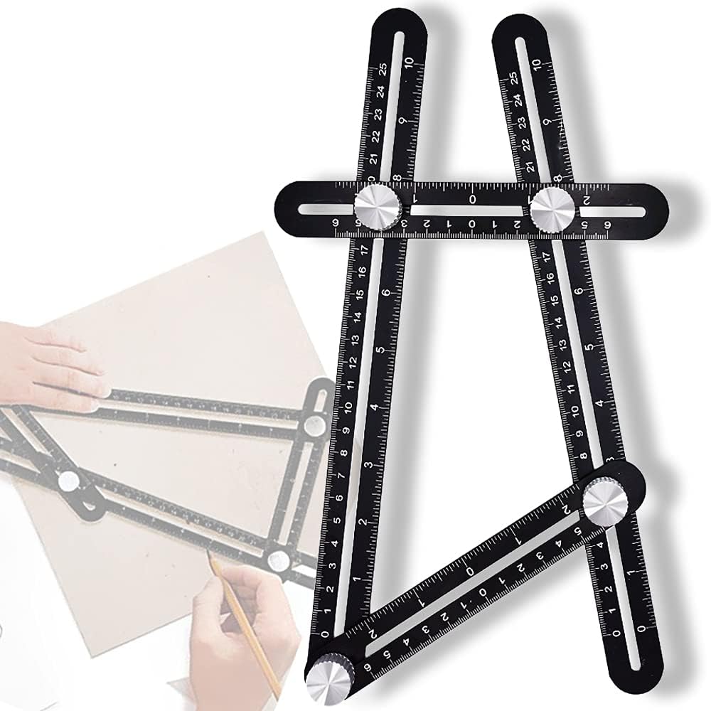 4 Folding Ruler Builders Drawing Measure Angle FourSided Protractors