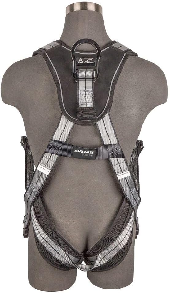 SafeWaze PRO+ Slate Full Body Harness: Alu 1D, Alu QC Chest/Legs