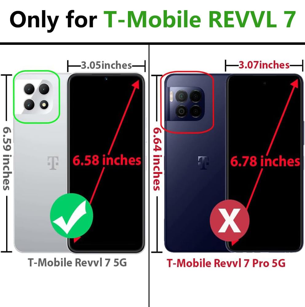 B-wishy for T-MOBILE Revvl 7 5G Case for Women,Glitter Crystal Butterfly Heart Floral Slim TPU Luxury Bling Cute Protective Cover with Kickstand+Strap for Revvl 7 5G(Glitter Pink)