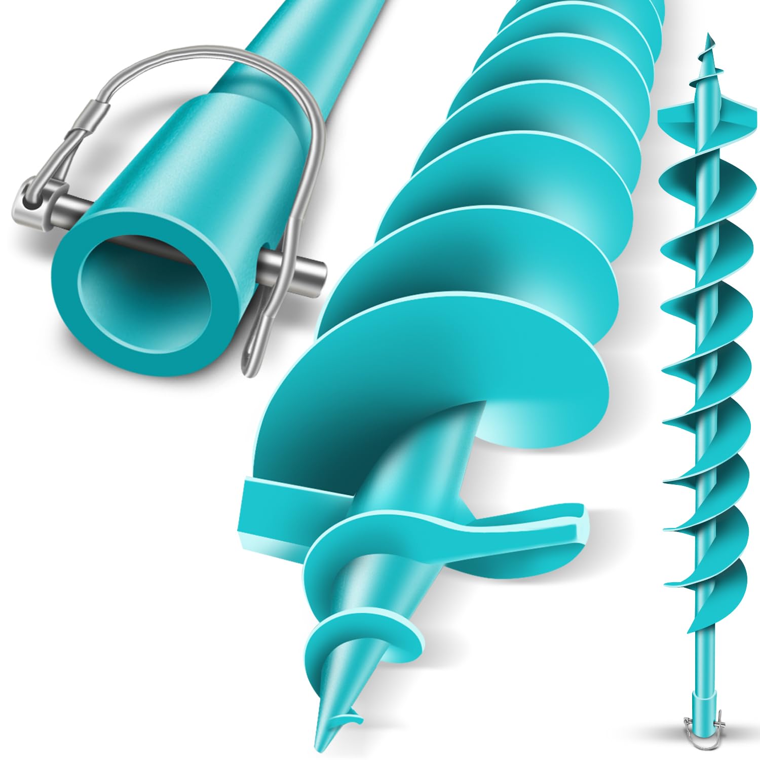 BRUNNENTAL ® Earth Bore 100 mm - Double Coil - Ideal for Lifting Work - Post Drill Well Drill - Easy Operation Robust Drill Bit 100 mm - Earth Drill — image 1