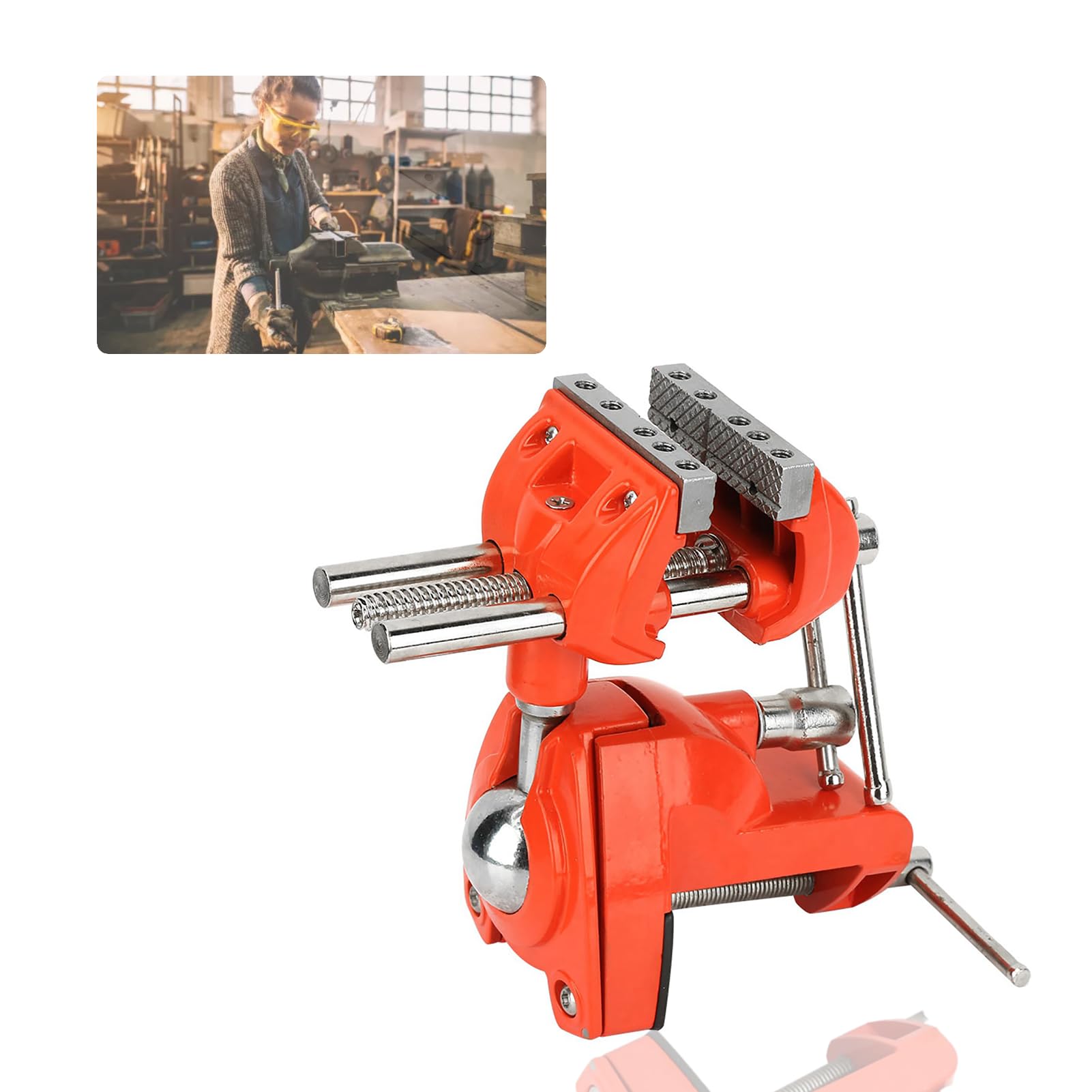 Table Vise,Vices For Workbench Mini 360° Rotating Clamp Vise Heavy