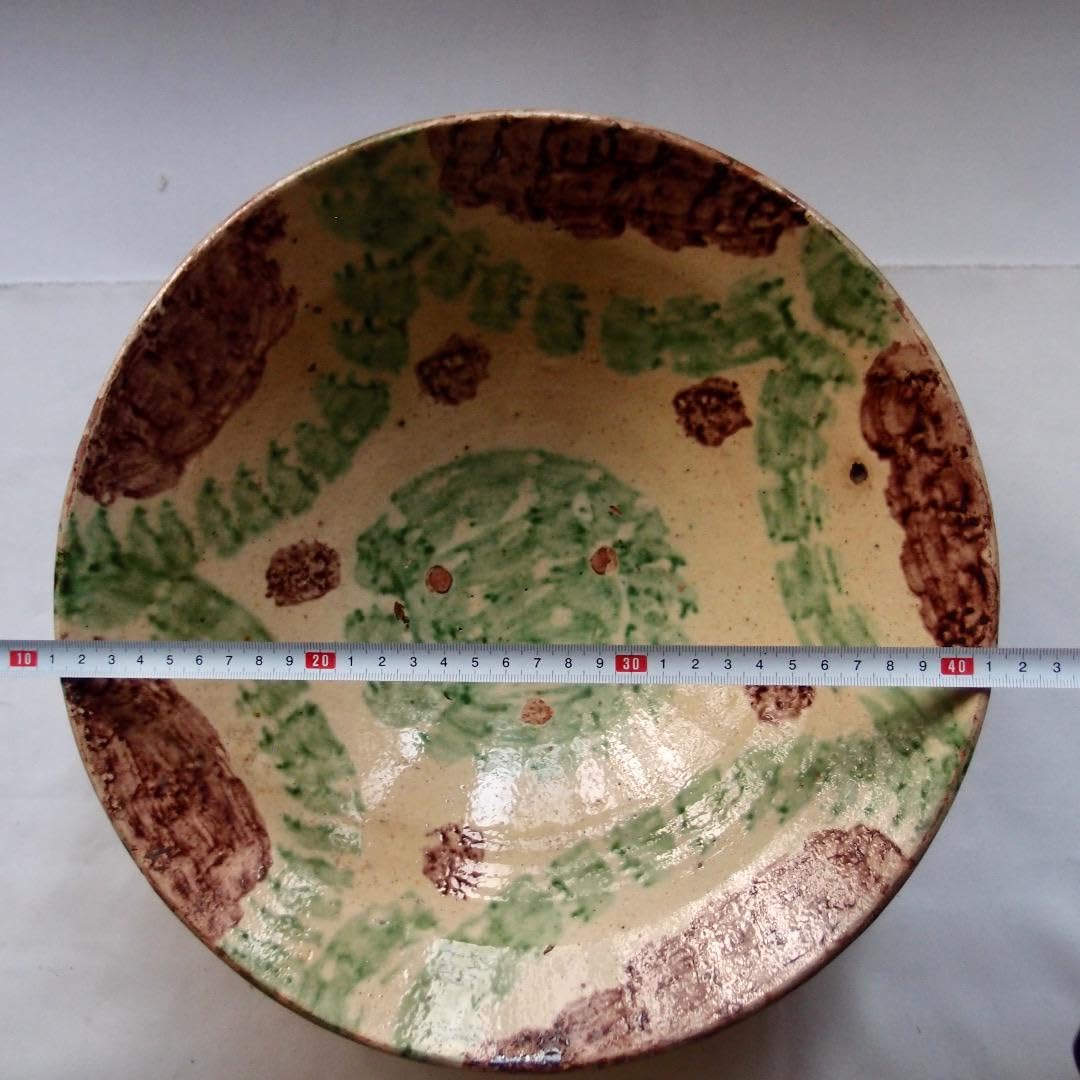 大鉢　未使用　益子陶器市　水盤　手作り　幅３１cm 　作家物　　レア？ Amazon.co.jp: 大鉢 益子陶器市 水盤 手作り 幅31cm 作家物 レア