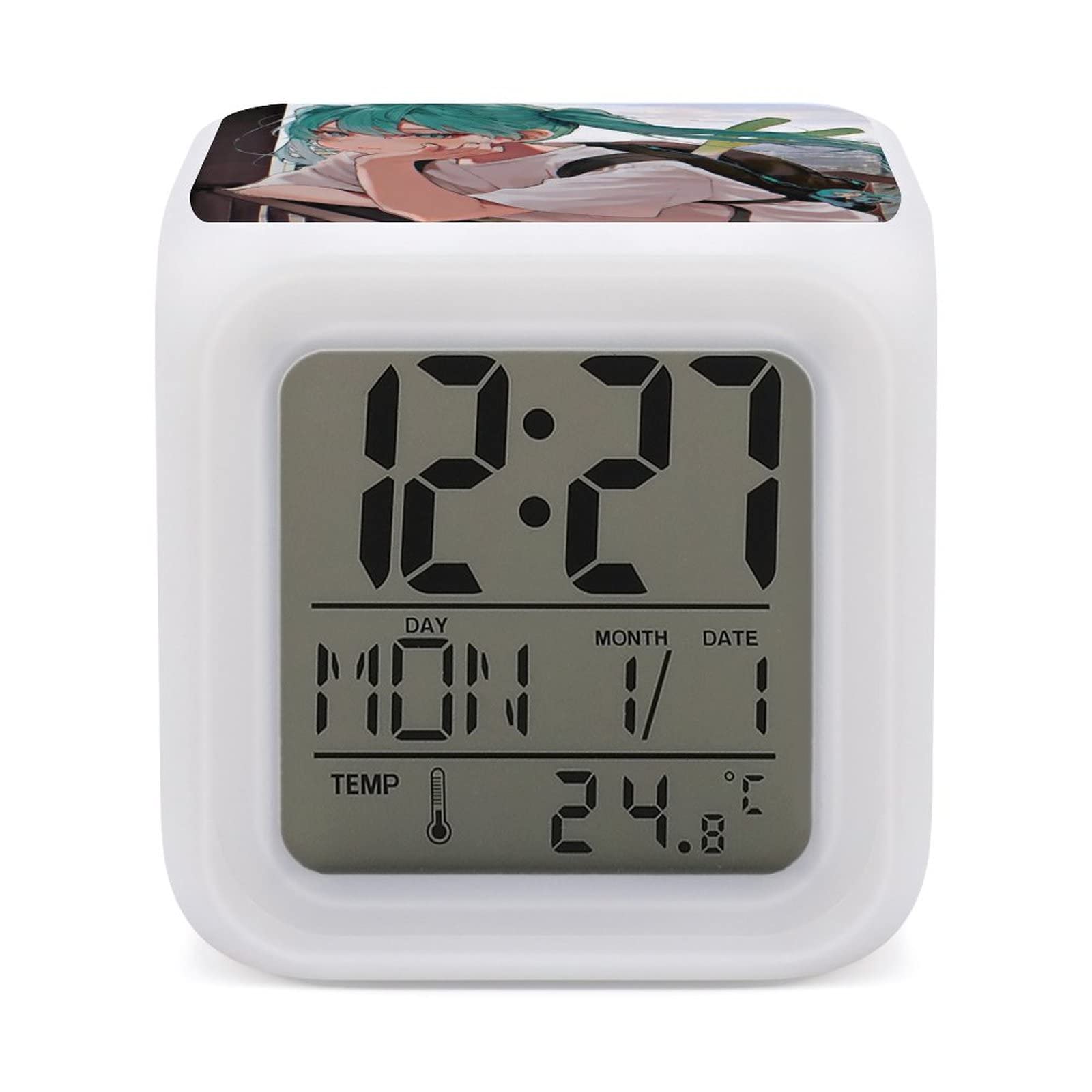 プロセカ 目指し時計 Amazon.co.jp: 初音ミク 目覚まし時計 7色に変化するデジタル めざまし