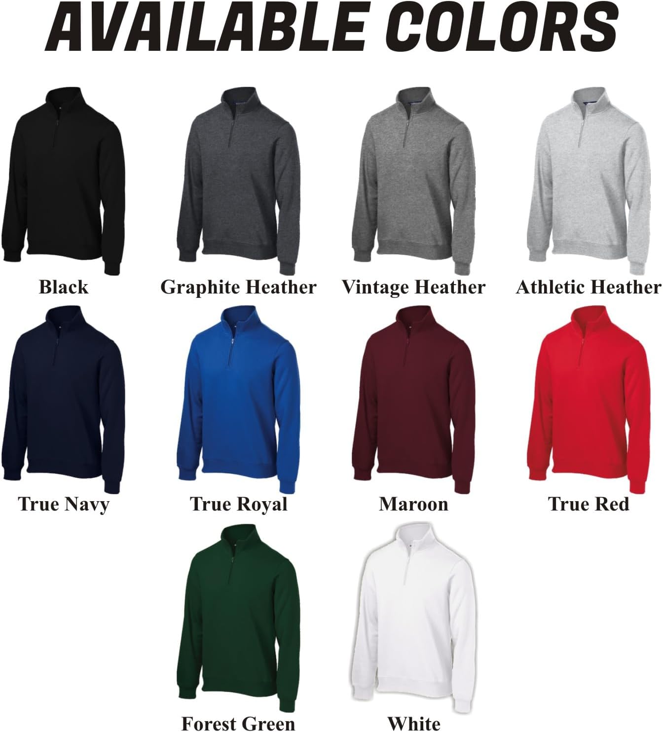 Custom Quarter Zip Pullover Sweatshirt, Personalized Logo Front and Back Design, Business Logo Sweatshirt