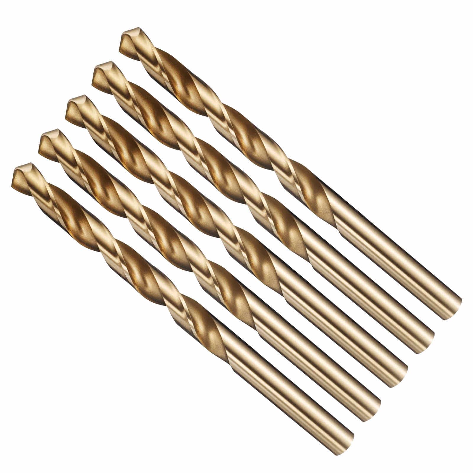 CoCud 8.7mm Drill Bit, 11/32" Cutting Diameter, 4241 HSS Gold 118° Cutting Angle Versatile Jobber Bits