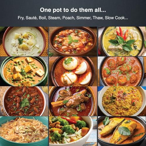 Image of Hawkins Futura Smart Pot with Smart App, 2 Litre Smart Electric Cooker | Wi-Fi App Control | Automatic Rice Cooking | Slow Cooking, Saute, Fry, Steam & Warm Functions | 100+ Guided Recipes | Portable Table-Top Cooker | Black (FSP1W)
