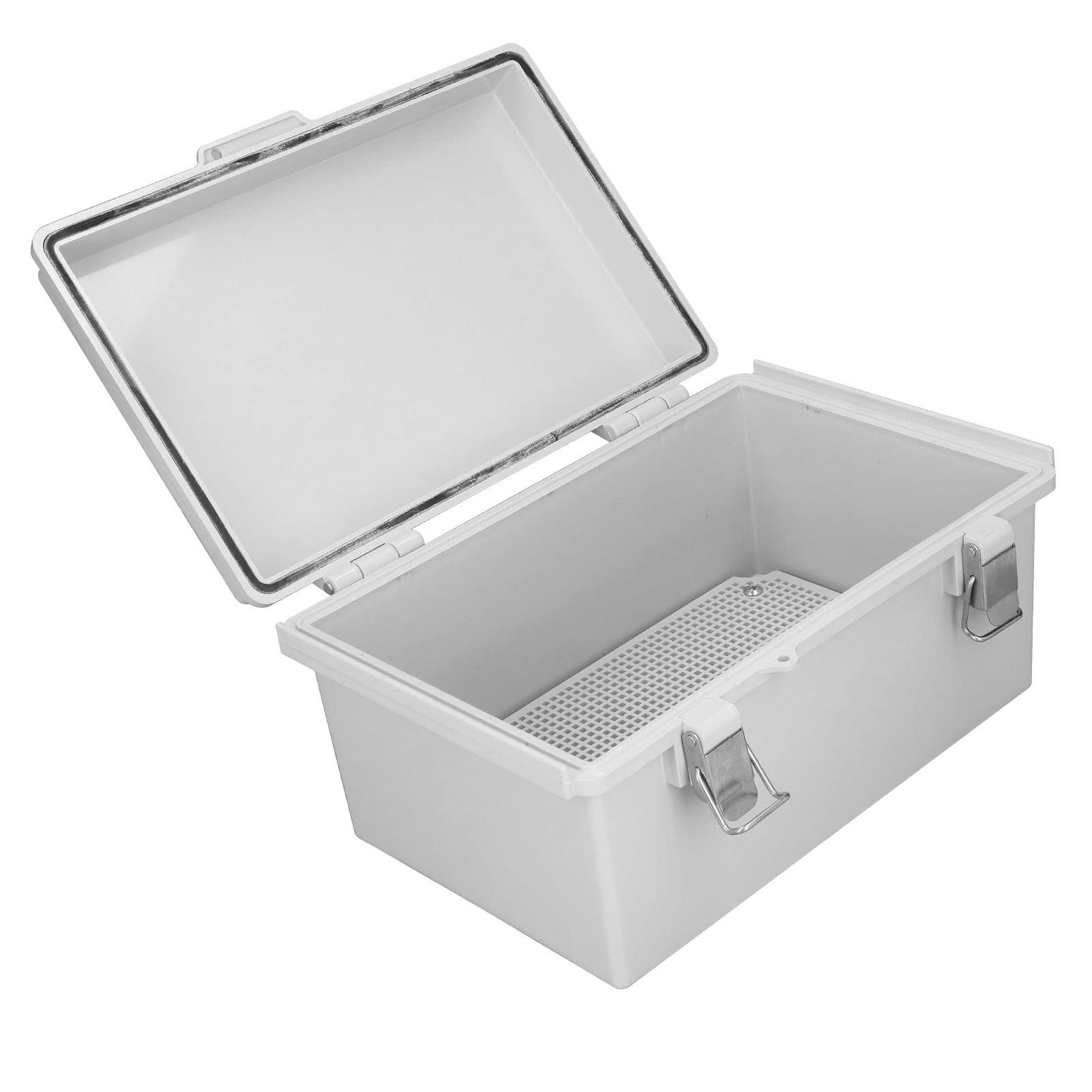 Caja eléctrica de conexiones para exteriores, caja electrónica de bricolaje ABS IP67, caja de carcasa resistente a la intemperie con pestillo de acero inoxidable, soportes de