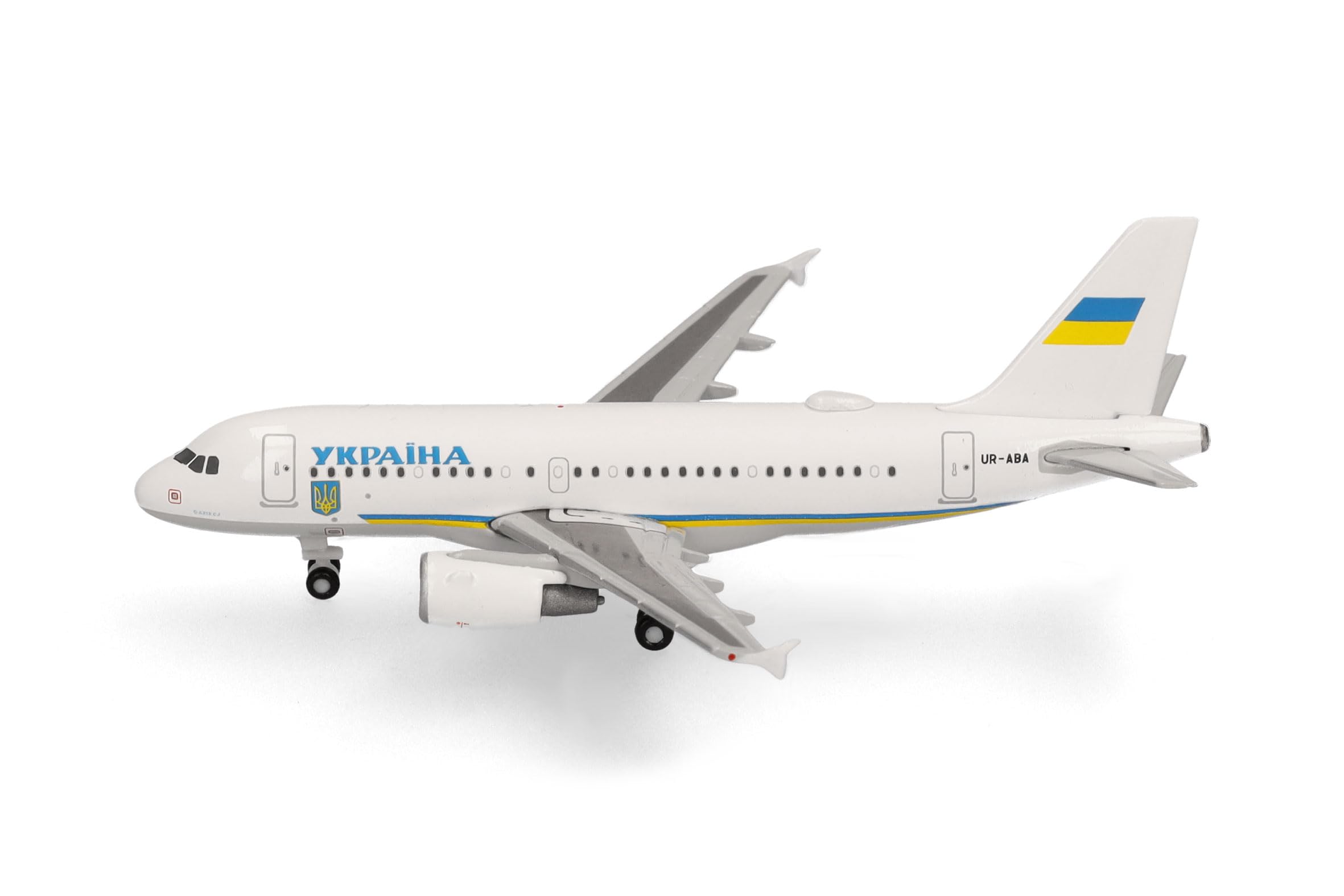 Herpa aereo in miniatura Governo Ucraino Airbus A319 ACJ, miniatura in scala 1:500, pezzo da collezione, modello di aereo senza base, metallo