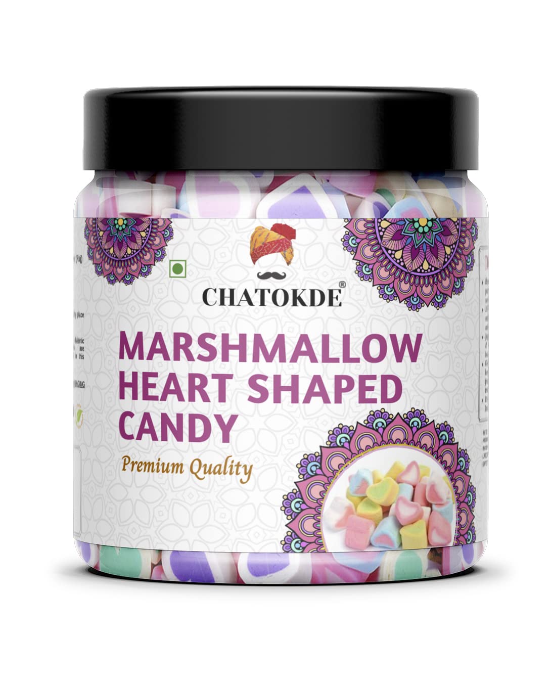 CHATOKDE Heart Shape Marshmallows 100% Vegan - Assorted Fruit Flavours 150 Pieces |Jar Pack| (B09QKVZDRB) Amazon Price History, Amazon Price Tracker