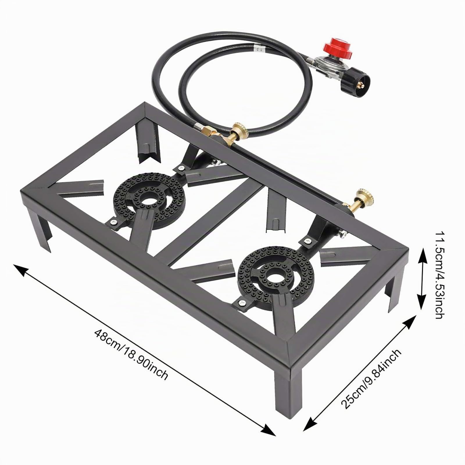 Plancha gaz exterieur,rechaud gaz 2 feux 8000W, rechaud camping gaz Double bruleur gaz,plaque de cuisson avec Régulation de Pression,gaziniere pour Camping, Pique-nique et Jardin