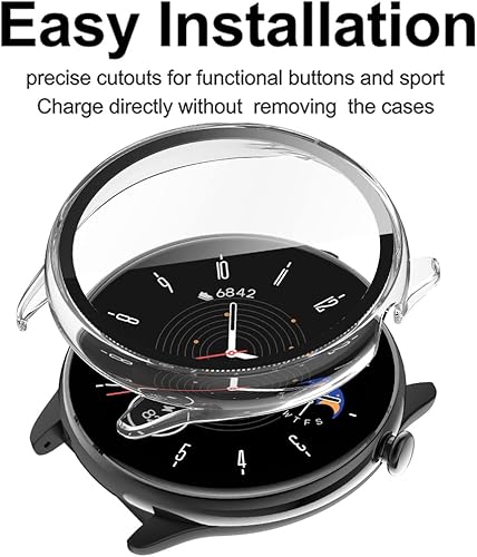 Miniatura 2 de Accdeny 2-Pack Case with Tempered Glass Screen Protector Compatible for Amazfit GTR Mini, 9H Hardness 360 All-Round Protective Ultra Thin Protective