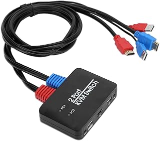 U Disk Read Umschalter 2‑Port KVM Switch Cost Saving Mobile Phone for Home PC Office