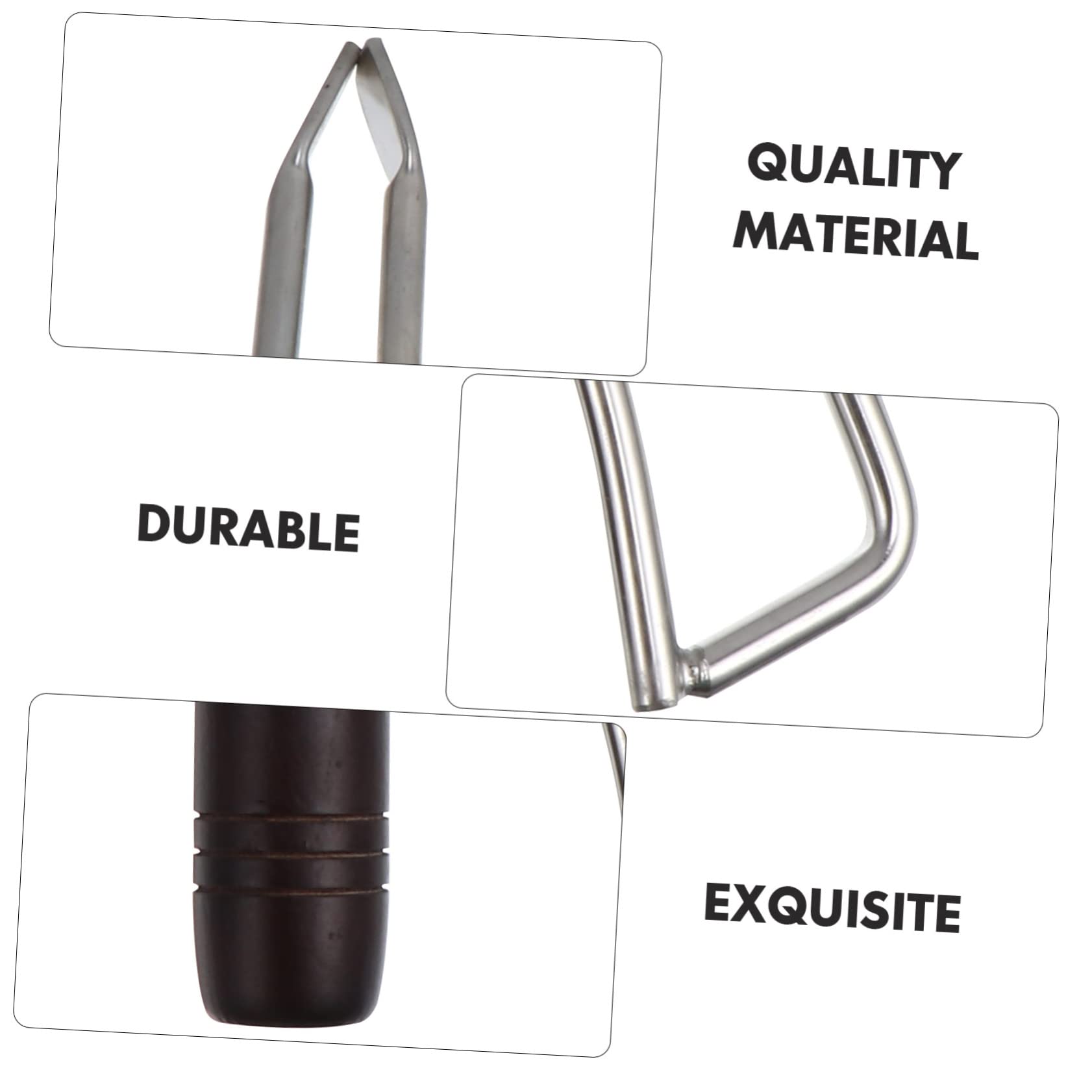 CIMAXIC 1PC Charcoal Tong with Solid Beech Handle Durable Tool for Outdoor Grilling for Picnics Buffets and Backyard Gatherings