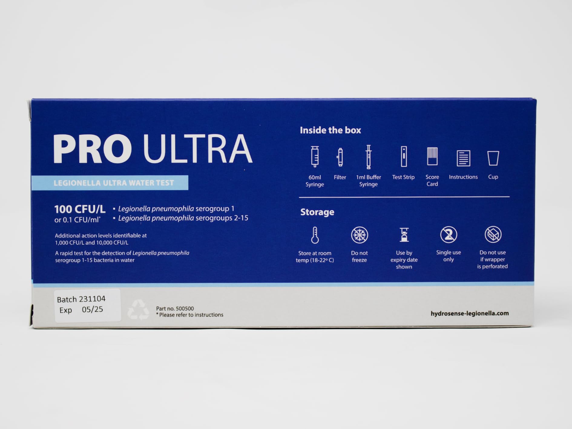Prueba de agua Hydrosense PRO Ultra Legionella, un solo uso