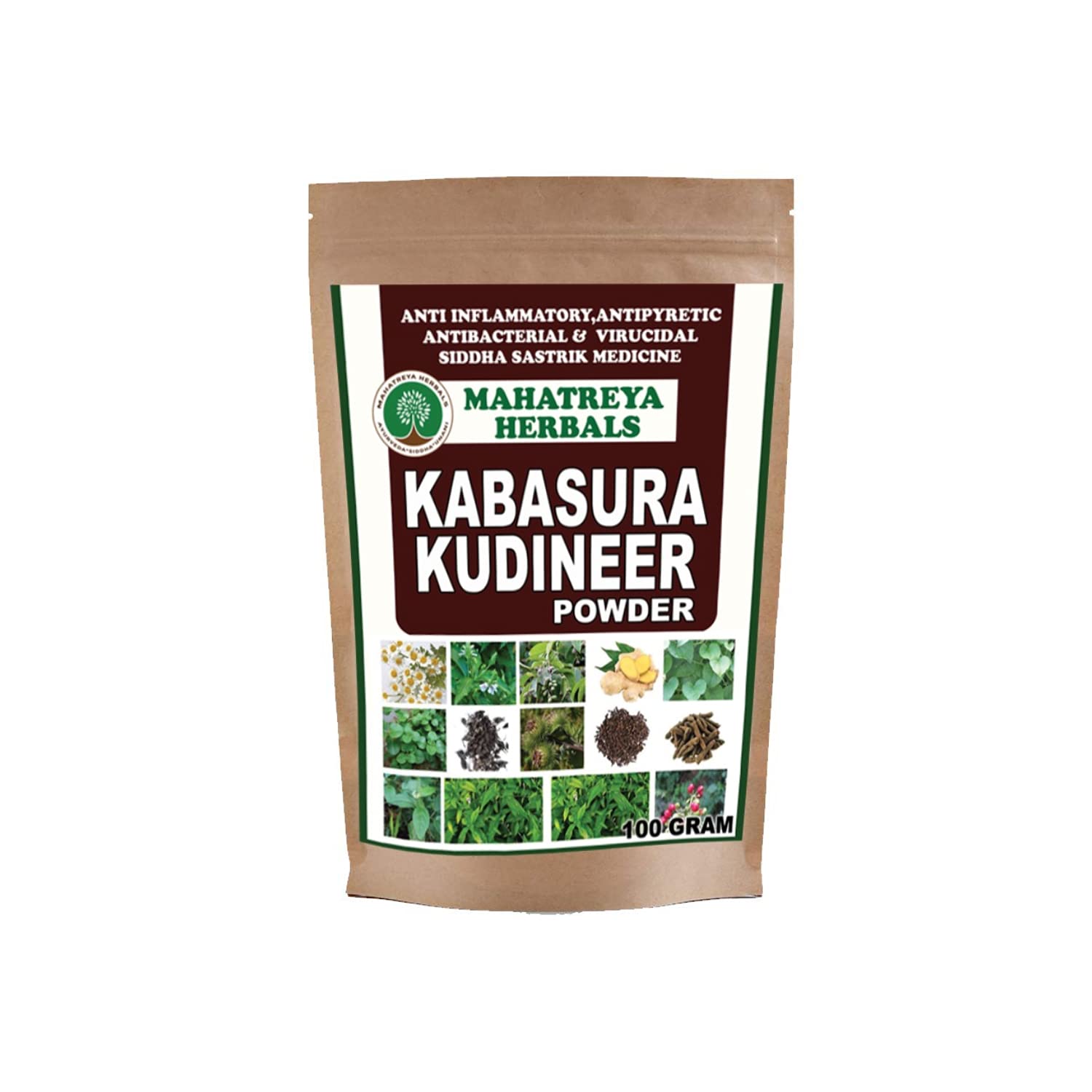 Mahatreya Herbals Kabasura Kudineer powder in Zip lock pack - 100G