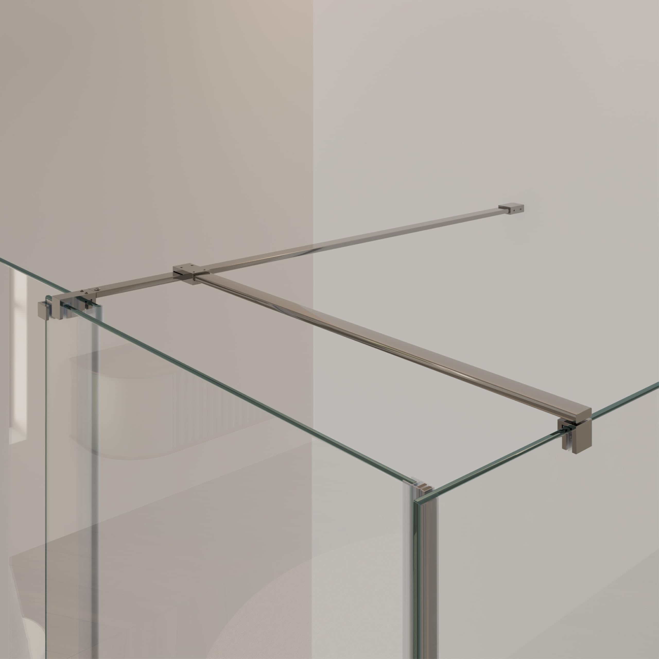 Mampara de Ducha Nadine | 140x80x200cm | Puerta corredera 140 cm | Ajuste 139,5-141,5 x 78,5-80cm | Perfiles Cromados, Cristal transparente de 8 mm - Moments of Glass