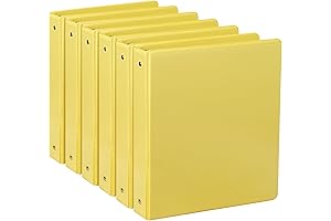 COMIX 6 Pack 1 inch Yellow Binders: Ideal Storage Solution for Documents