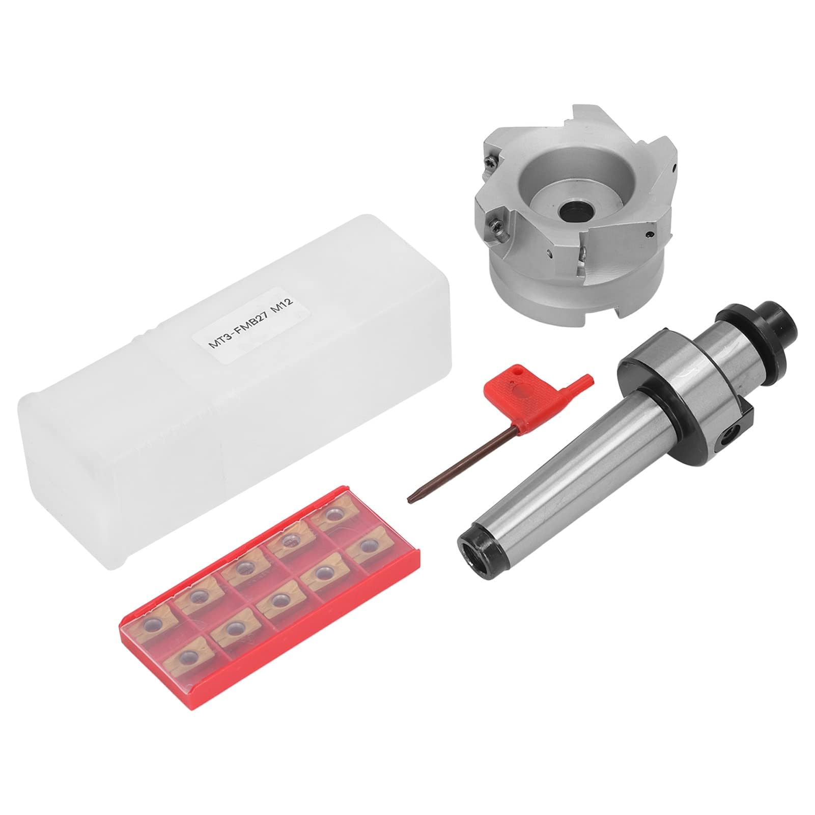 Ensemble Support Fraise Face Milling Tooling MT3 FMB27 BAP 400R 80 27 6T avec Inserts 1604APMT