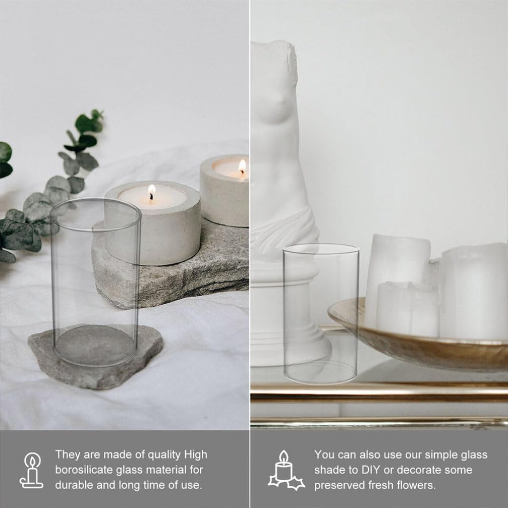 BESPORTBLE 12pezzi Paralumi Vetro Per Decorazioni e Semplici Per Romantiche Per Votivi e