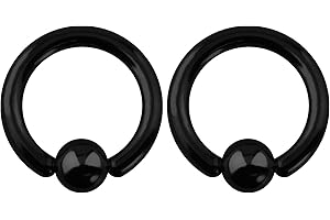 Surgical Steel Captive Bead Hoop Earrings (Pair)