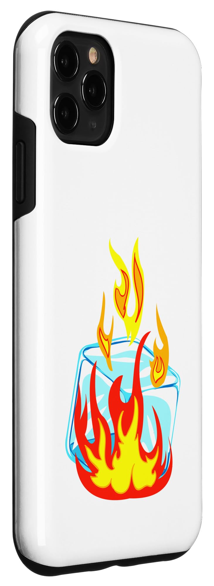 iPhone 11 Pro Max Cute Ice Cube on Fire For Ice Lovers Case - Image 3