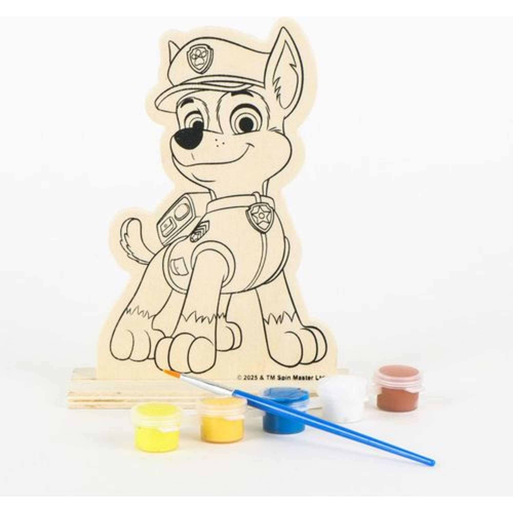 Figurines à Peindre Paw Patrol En Bois - Set Créatif Pat'Patrouille Pour Enfants, Activités Manuelles