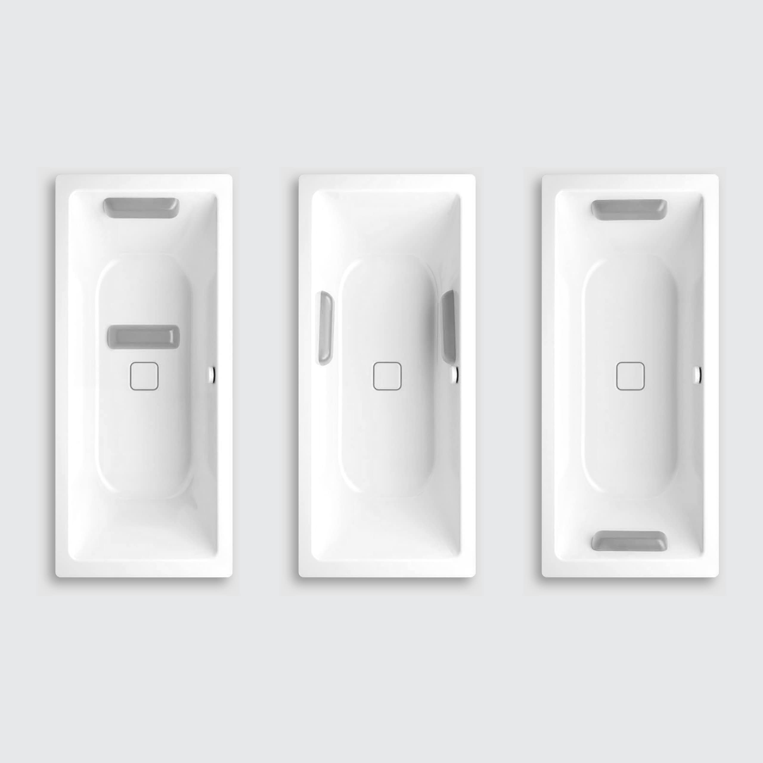 KALDEWEI Multifunktionskissen für Badewanne, Set mit 2 Kissen, grau