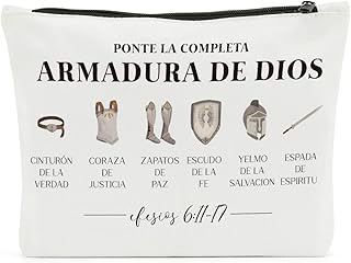 Christian Gifts for Women, Inspirational Makeup Bag, Bible Verse Religious Gift Scripture Quotes for Home Office Church, Christmas Birthday Gifts for Friend, Sister, Mom, Bestie, Armadura De Dios