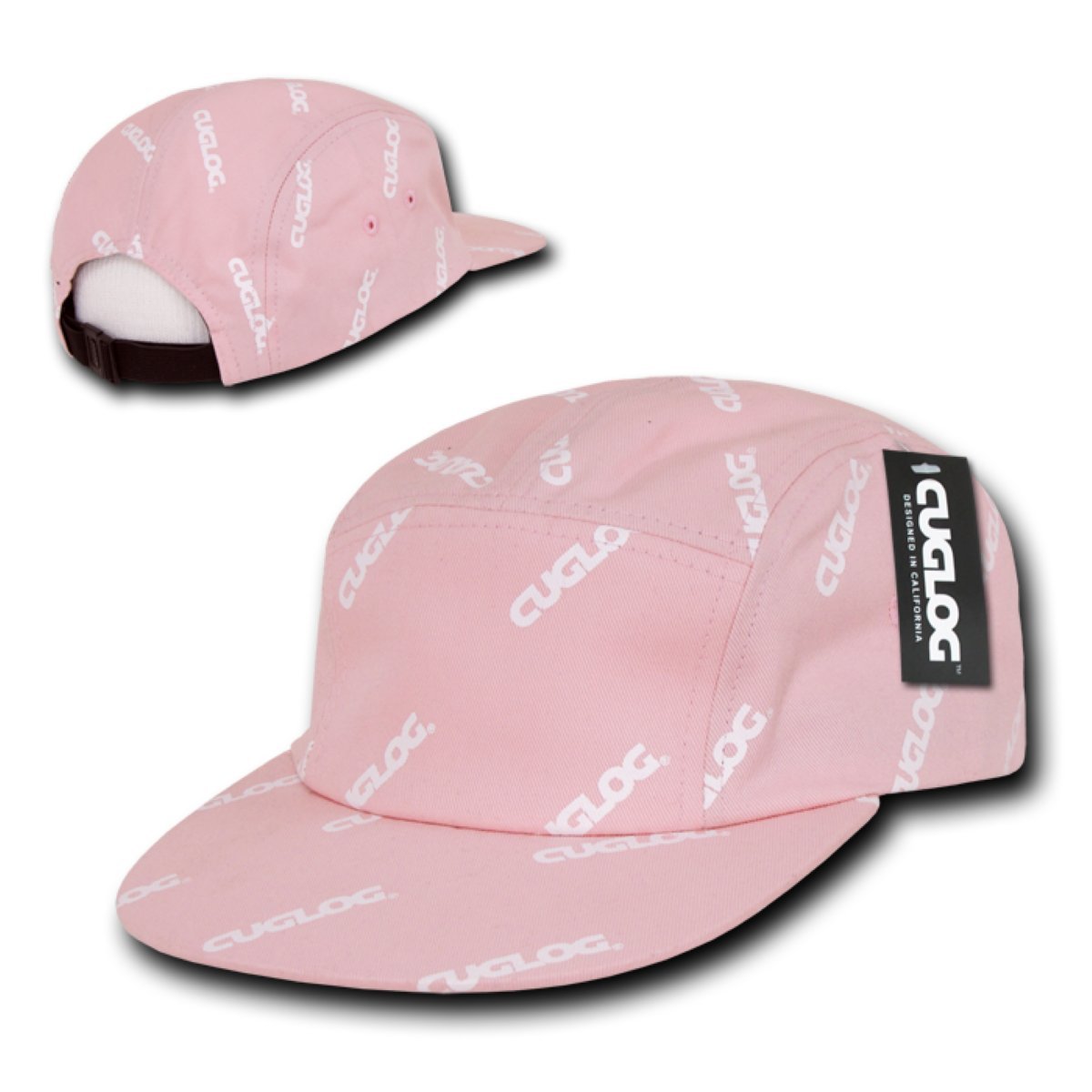 Cuglog 5 Panel Racer Baseball Cap - Pink