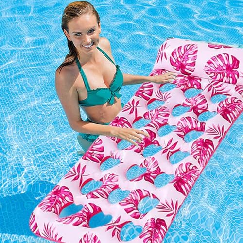 Radeau gonflable pliable pour eau avec accessoires de bronzage confortables - 6