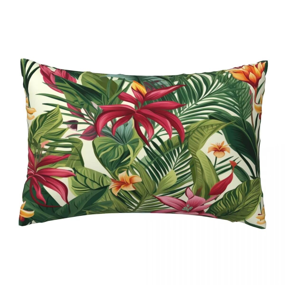Housses de coussin vert velours 40x60 cm lot de 2 avec motifs fleurs