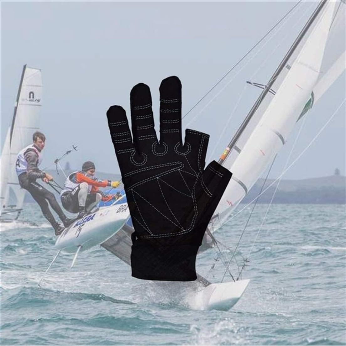 Gants De Course Gants Pour Hommes Camping Sauvage Pêche Chasse Gant 2 Doigts Antidérapant Respirant Gants De Sport