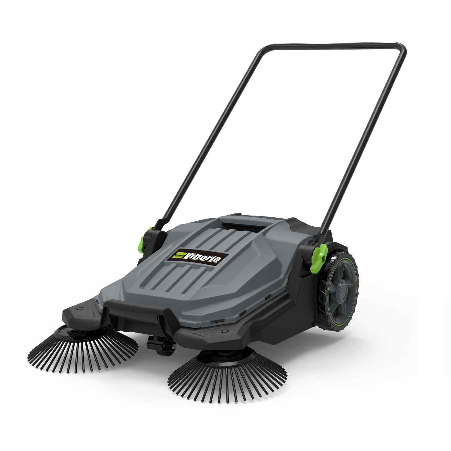 Vittorio(ヴィットリオ) 歩行手押式清掃機 スイーパー ZSP-20 電源不要 手で押すだけで埃・落葉等のゴミ回収が可能 本体幅670×奥行690×高さ270〜808mm(ハンドル角度による) 清掃幅650mm 回収容量20L 両サイド回転ブラシ＋ Amazon.co.jp: Vittorio(ヴィットリオ) 歩行手押式清掃機 スイーパー