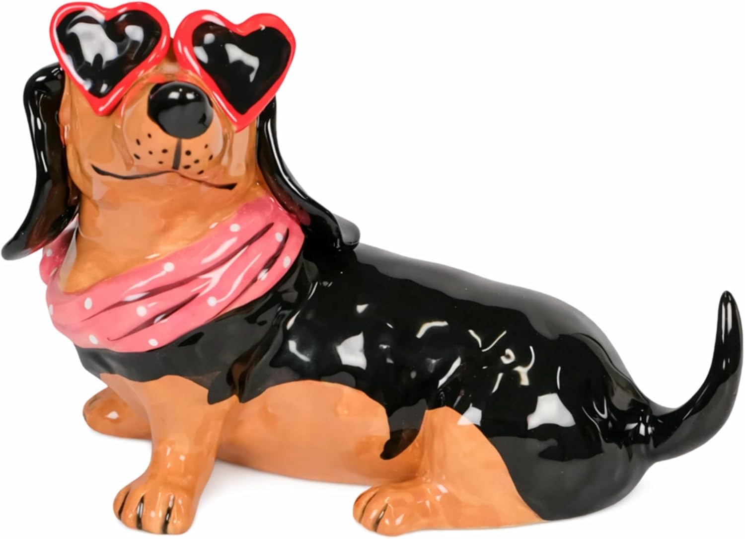 Blue Sky Clayworks Ceramic Hall Dachshund Valentines Dog Figure 23193