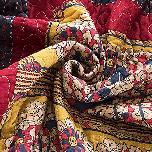 Housse de couette matelassée motifs floraux pour une chambre style patchwork