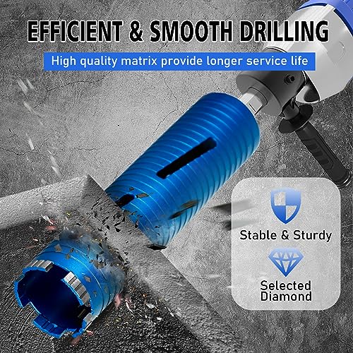 Sali O06GMZ08 Diamond Core Drill Bits 2 Inch Diameter 10"/254Mm Drilling Depth 5/8-11"Thread Core Bit Turbo Laser-Welded Segments thumb #6
