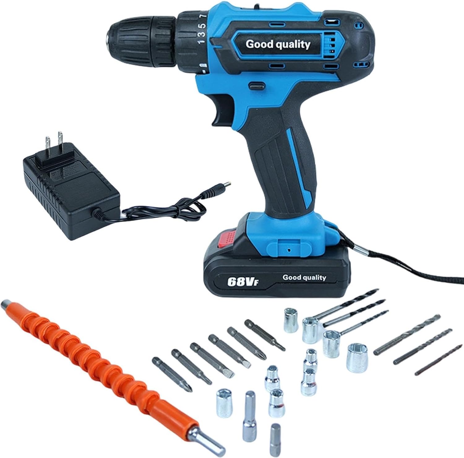 Cordless Drill Set - 21V Rechargeable 2-Speed Brushless Tool,Power Drill with Driver Bit - for Men Home Repair Drilling Woodworking Project