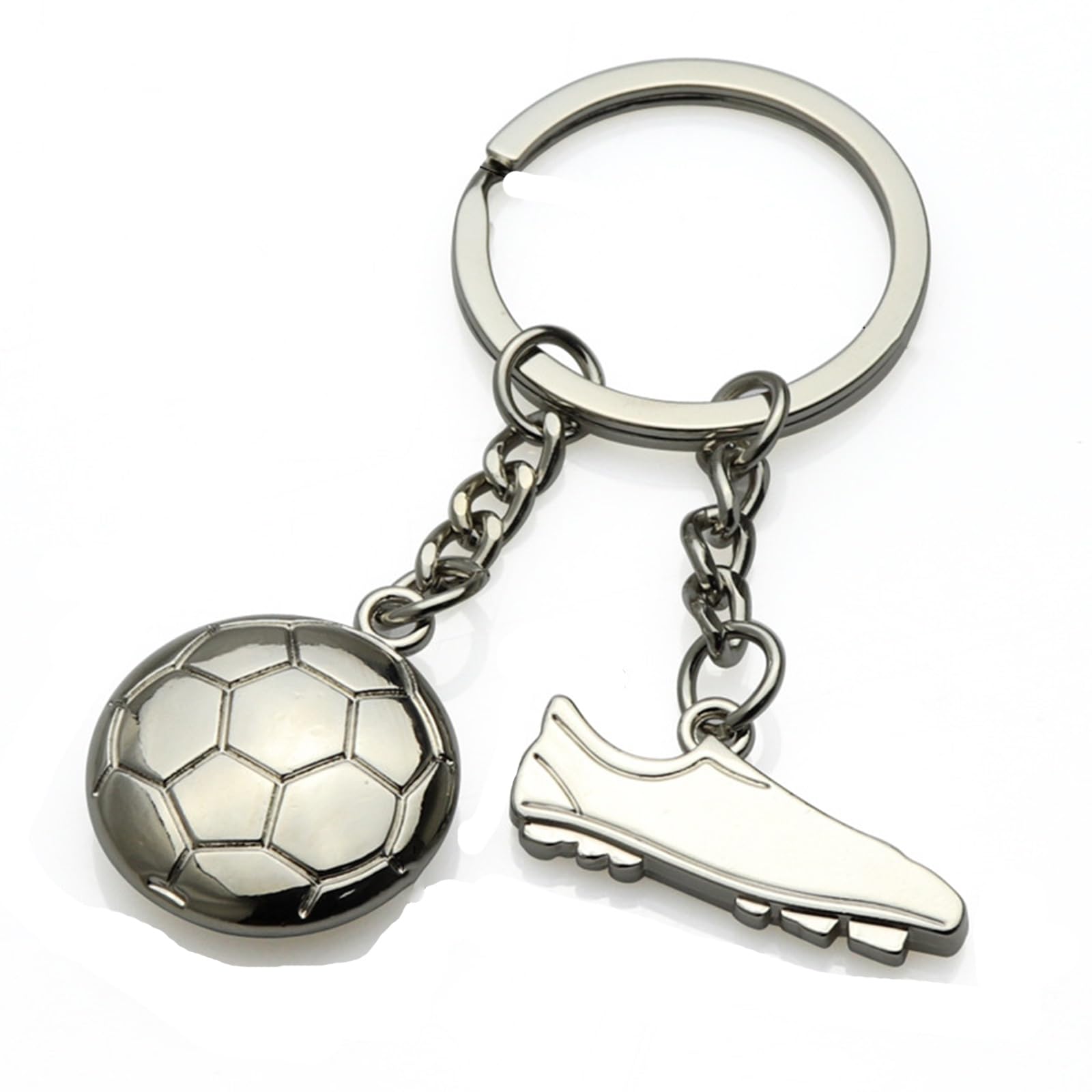 Moguri Portachiavi Calcio: Mini Scarpetta E Pallone In Metallo Per Veri Tifosi! - 3