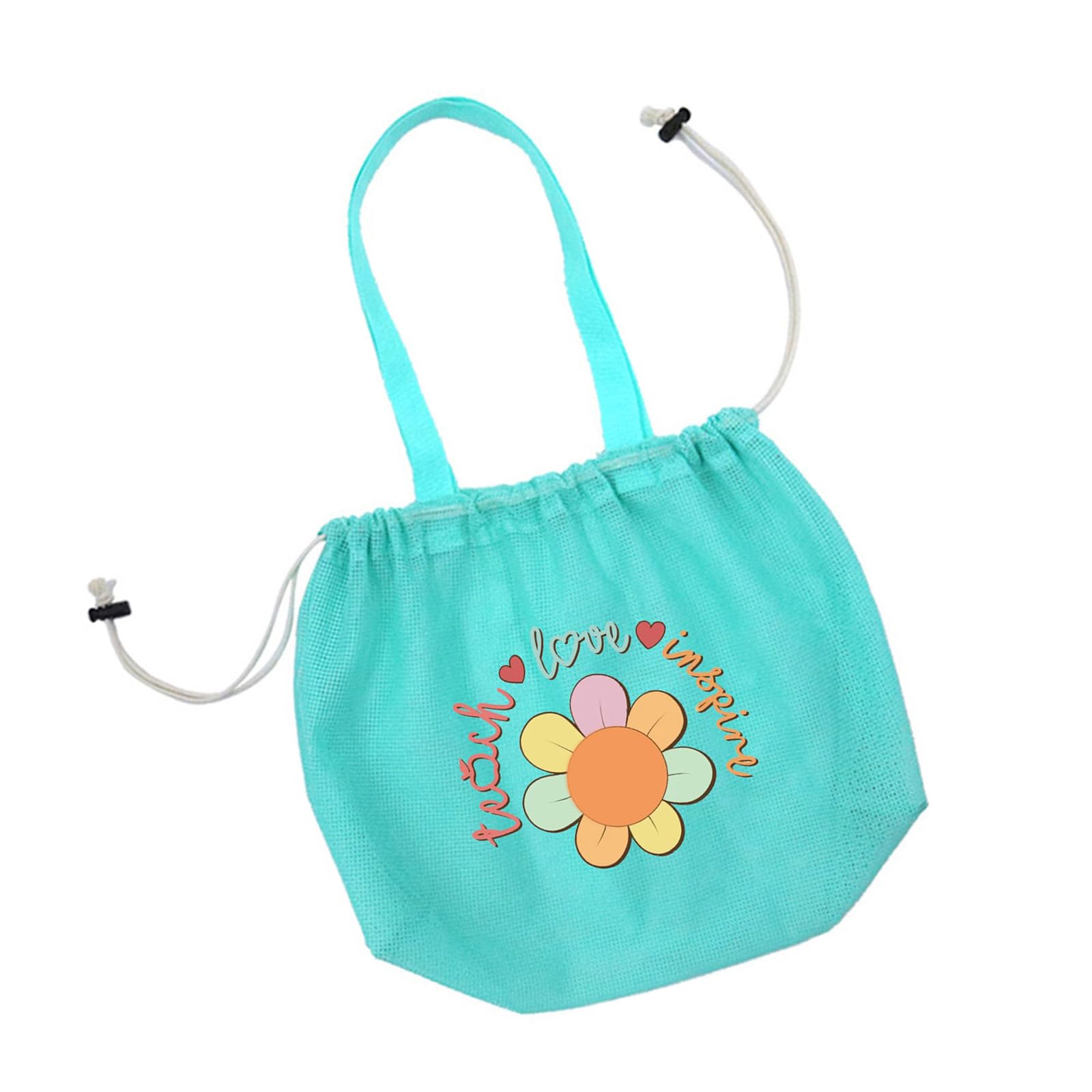 Storage Bag with Handle Swimming Pool Bag Beach Toy Sand Toy Shell Collecting for Towels Meshes Beach with Handle