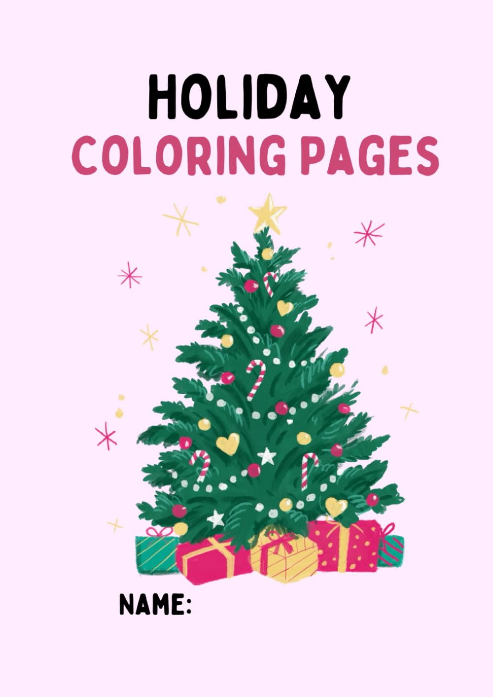 Holiday coloring pages: Cute Santa, reindeer, snowmen, gingerbread, etc