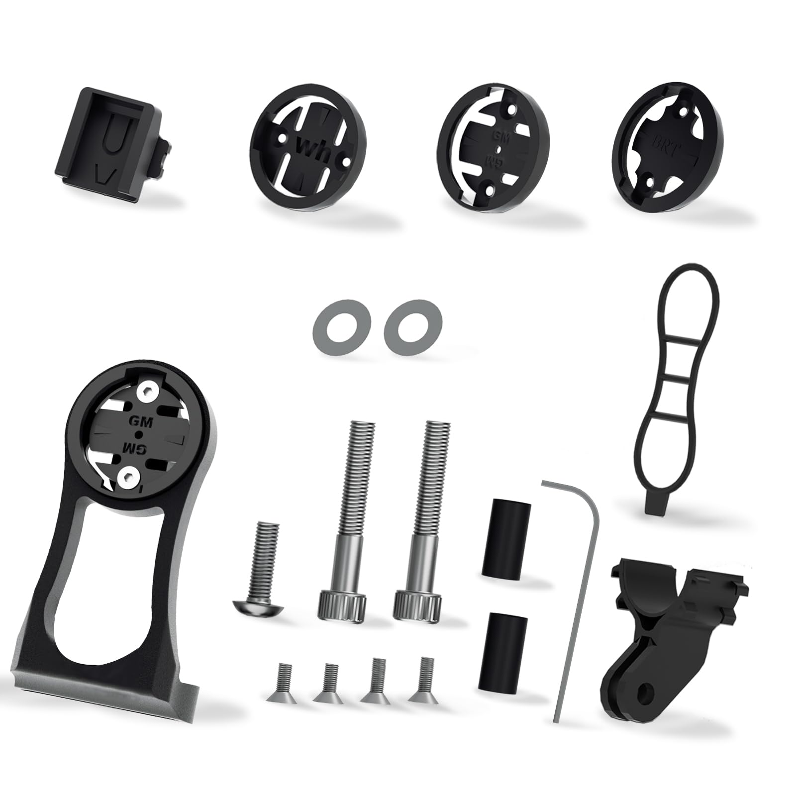 Bike Computer Mount for Garmin - Out Front Bike Mount Holder Compatible with Garmin Edge Wahoo Elemnt Bryton Rider Stages Dash Hammerhead Karoo, for GoPro Action Camera and Bike Light Attachment