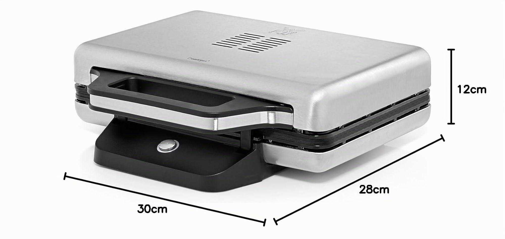 WMF Lono - Sandwichera, 800 W, 0 Decibeles, Acero Inoxidable, Negro/Gris, normal