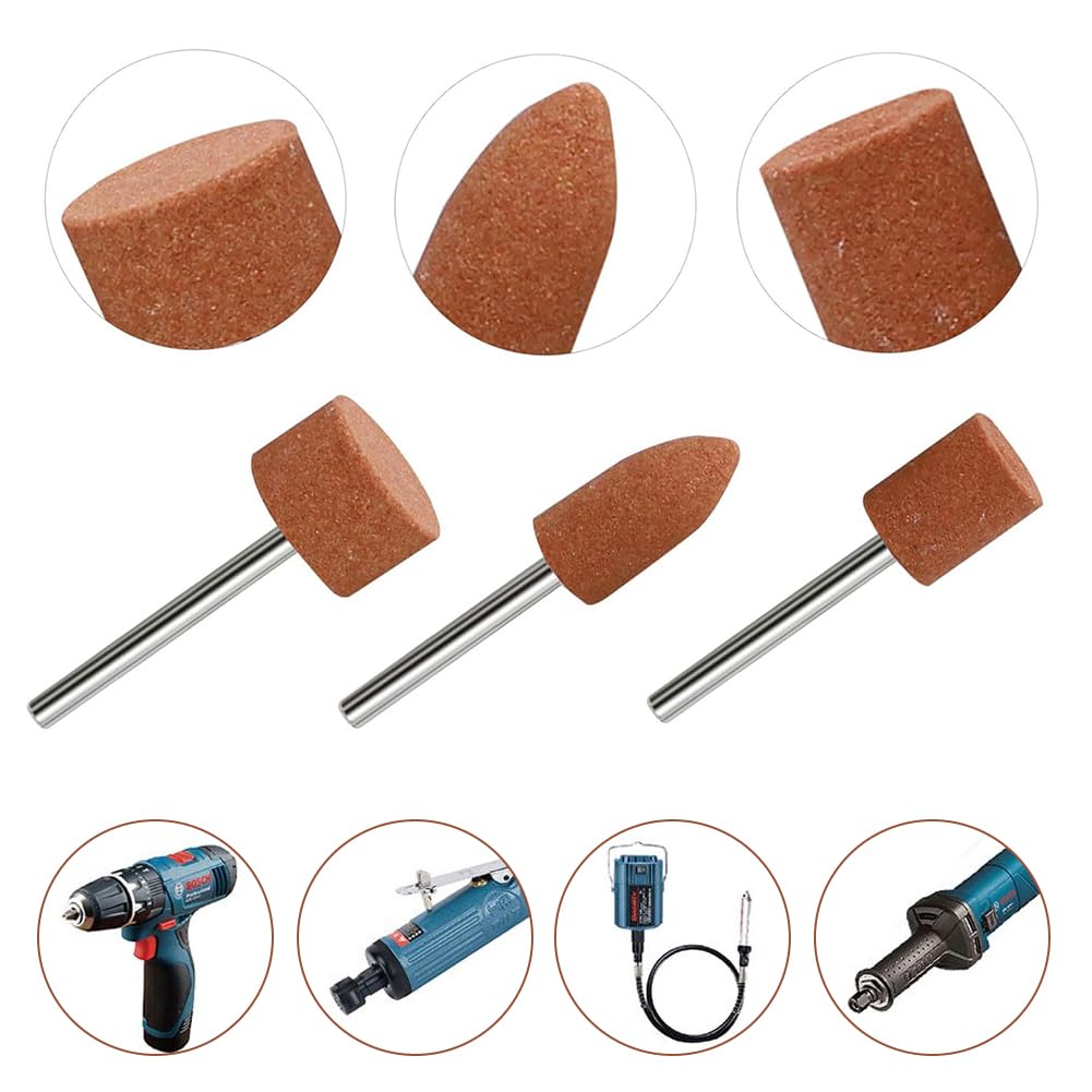 OioTuyi 42 Piece Corundum Grinding Tip Set, Stone Polishing Head, Grinding Attachments For Drill & Cordless Screwdriver, Woodworking, Grinding Mouse For Deburring & Grinding - View #11