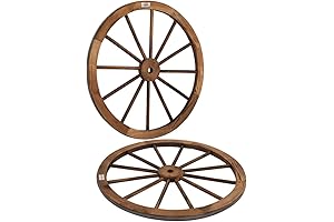 VINGLI 30" Decorative Wagon Wheel Decor (Set of 2)