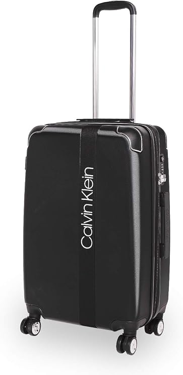 Calvin Klein, Trolley Nero Nero Check in : Amazon.it: Valigeria