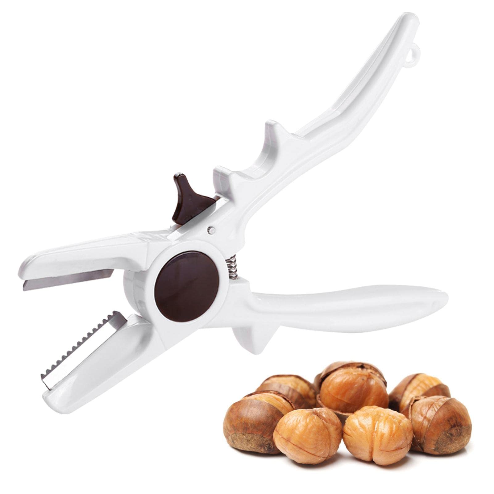 18CM Stainless Steel Nut Sheller With Ease - Ergonomic Walnut Cracker - Stainless Steel Nut Opener - Handheld Nut Cracker For Walnuts, Pecan Nuts, Hazelnuts, Almonds, Brazil Nuts Or Other Nuts