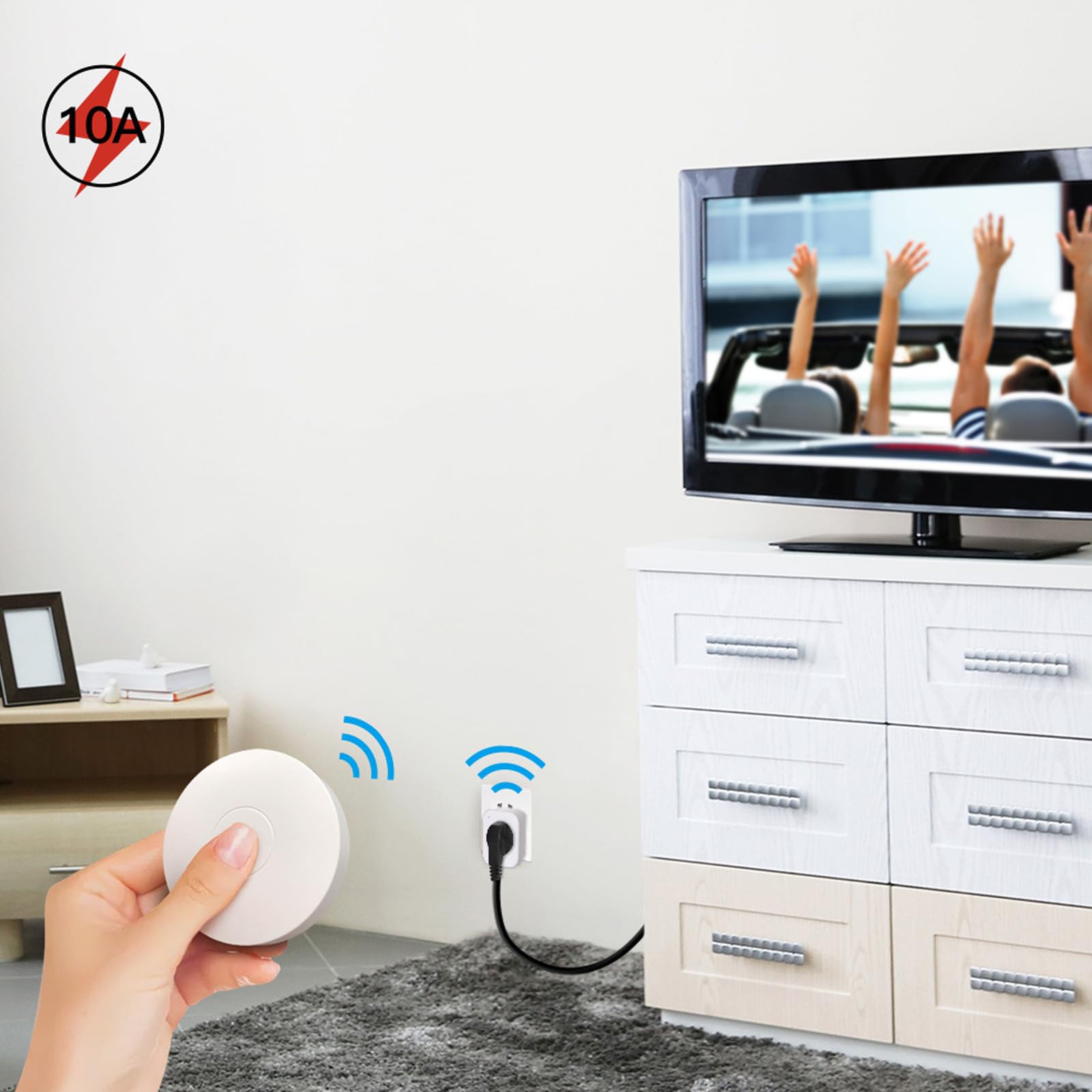 Prises télécommandées Commande unique unidirectionnelle Sans pile et sans câblage Interrupteur sans fil Interrupteurs autogènes