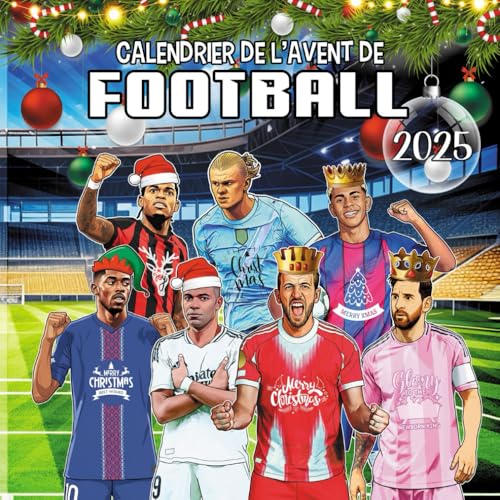 Calendrier de l�fAvent de football 2025: Livre d�factivites et de coloriage avec les meilleures equipes du monde. Un cadeau parfai