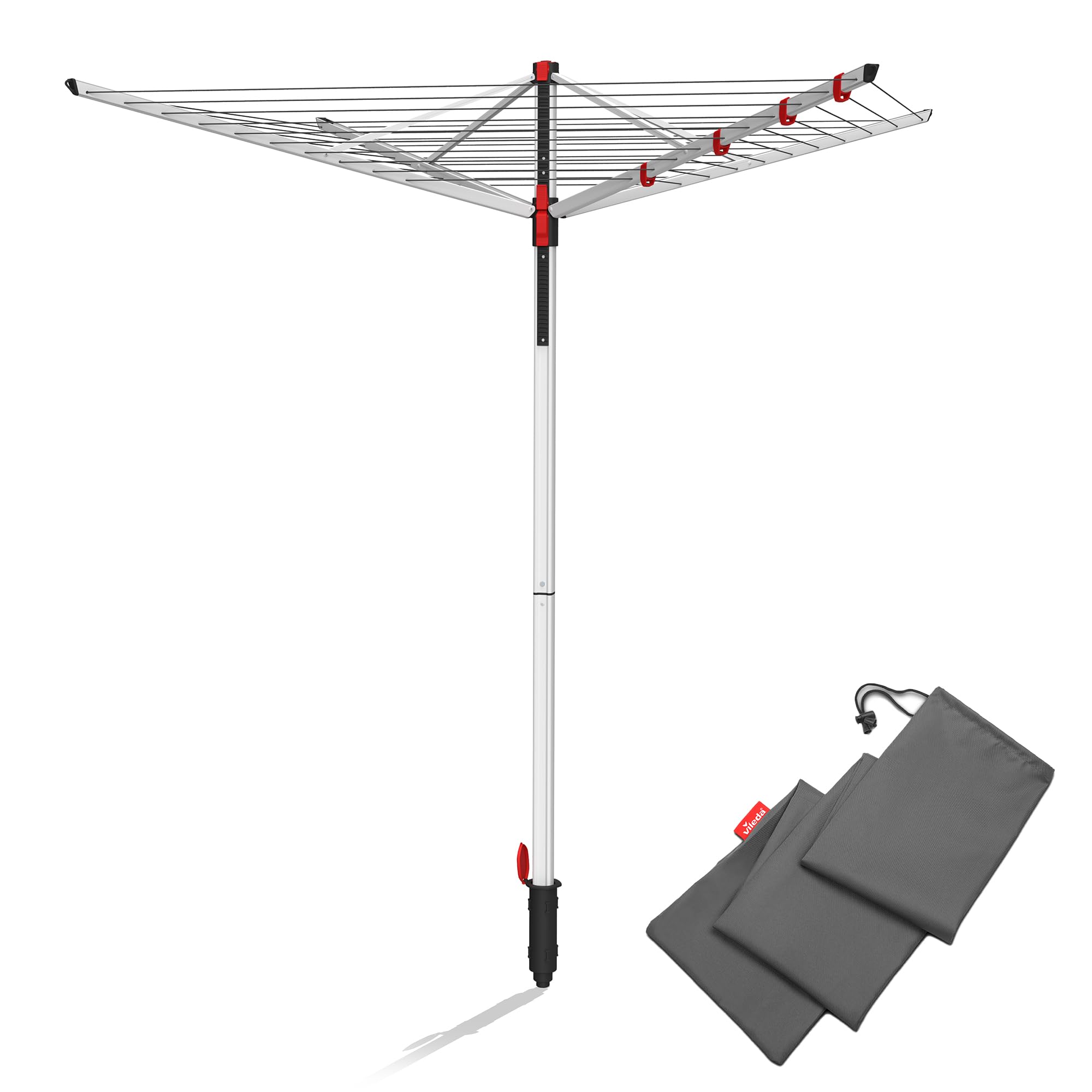Vileda Sun-Lift 40m 4 Arm Compact Rotary Washing Line with Rotary Line Cover ...